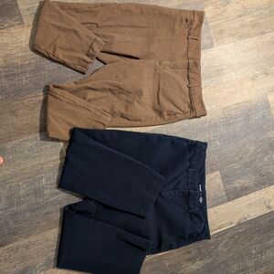 Old Navy Brown Checkered Pixie Skinny Pants